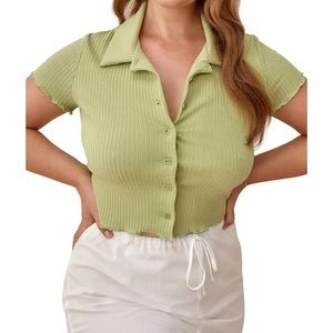 Reformation Brandy top in spearmint size small